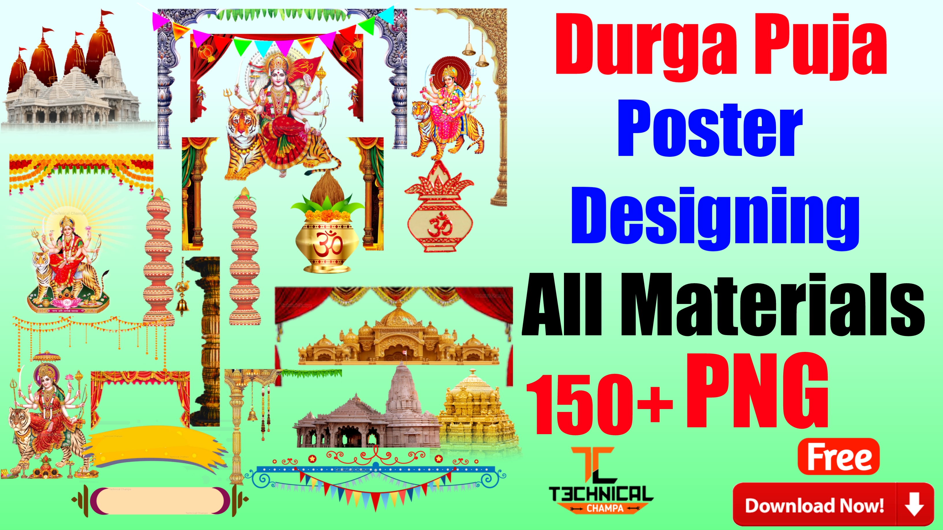 1st Folder Durga Puja All Png Material Png{Technical Champa}