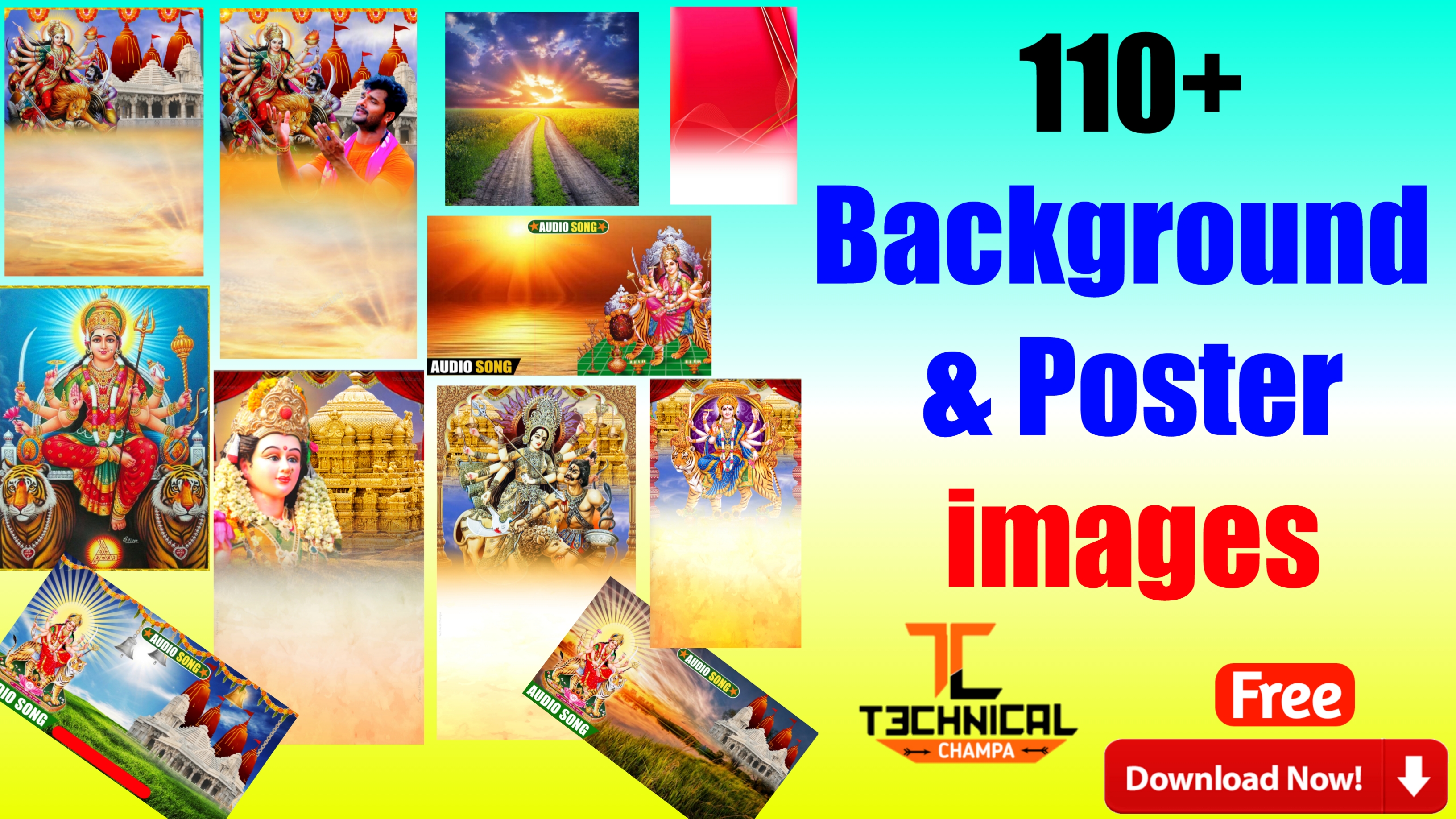 Durga Puja Background Poster { Technical Champa }
